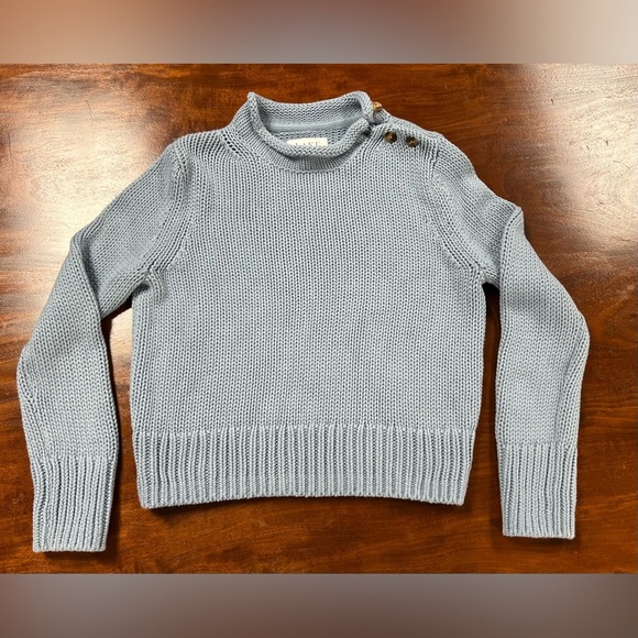 Lake Women's Blue Sweater with Button Detail - Picture 1 of 10